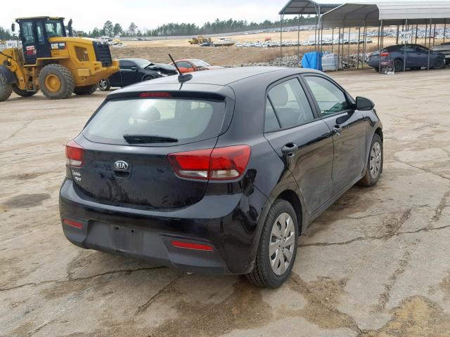 3KPA25AB9JE092357 - 2018 KIA RIO LX BLACK photo 4