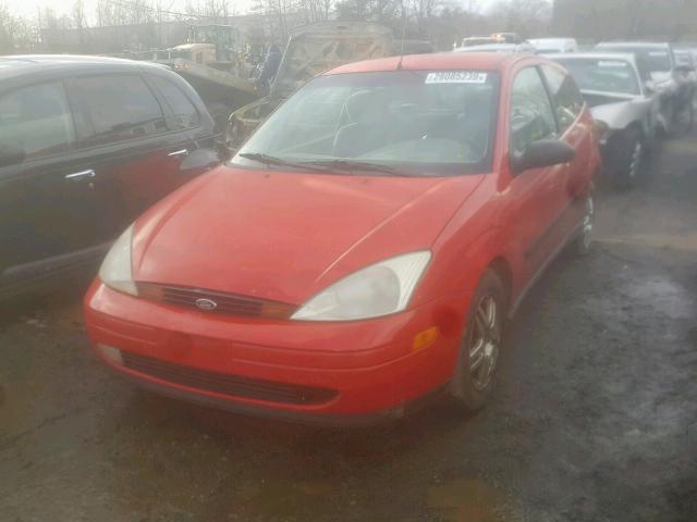 3FAFP3134YR125259 - 2000 FORD FOCUS ZX3 RED photo 2
