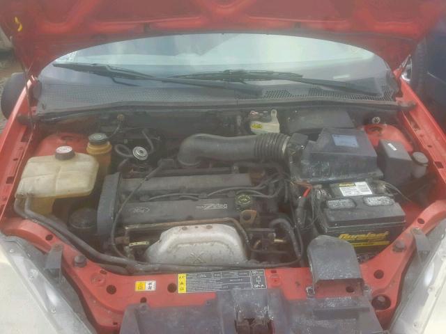 3FAFP3134YR125259 - 2000 FORD FOCUS ZX3 RED photo 7
