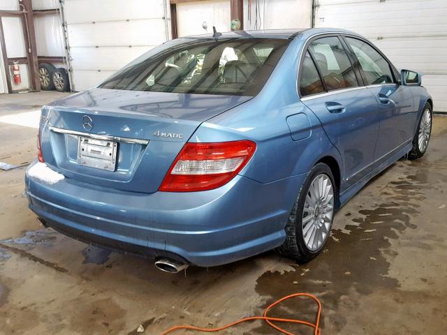 WDDGF8FB1AF388977 - 2010 MERCEDES-BENZ C 250 4MAT BLUE photo 4