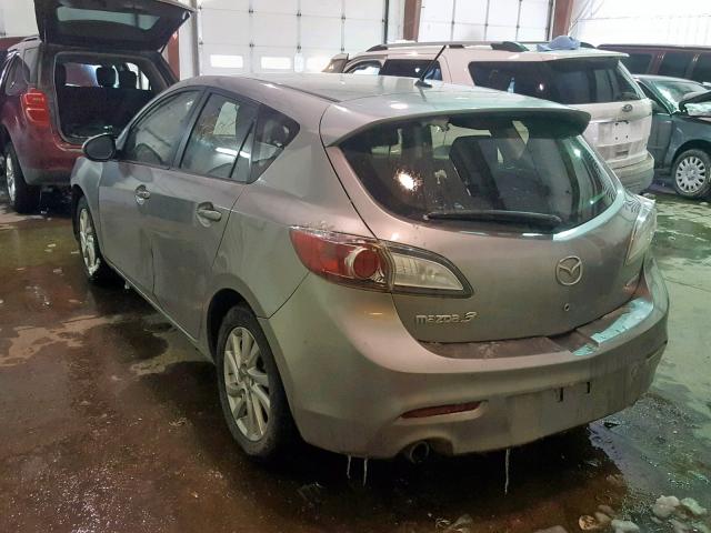 JM1BL1L71C1581229 - 2012 MAZDA 3 I GRAY photo 3