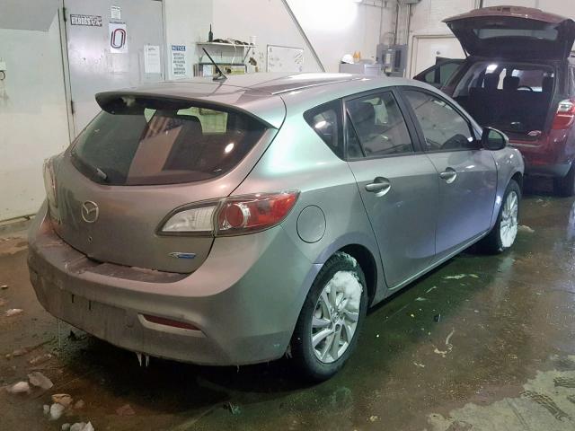 JM1BL1L71C1581229 - 2012 MAZDA 3 I GRAY photo 4