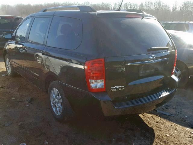 KNDMG4C76C6469723 - 2012 KIA SEDONA LX BLACK photo 3