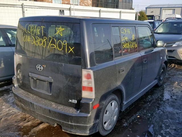 JTLKT324464035258 - 2006 TOYOTA SCION XB BLACK photo 4