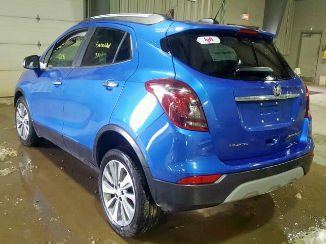 KL4CJESB6JB594504 - 2018 BUICK ENCORE PRE BLUE photo 3