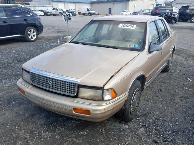 1P3XA56K3MF703872 - 1991 PLYMOUTH ACCLAIM LE TAN photo 2