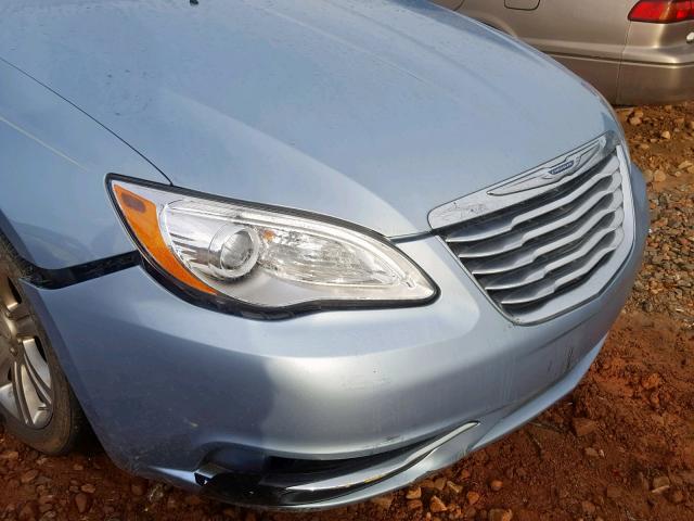 1C3CCBBBXDN522131 - 2013 CHRYSLER 200 TOURIN SILVER photo 9