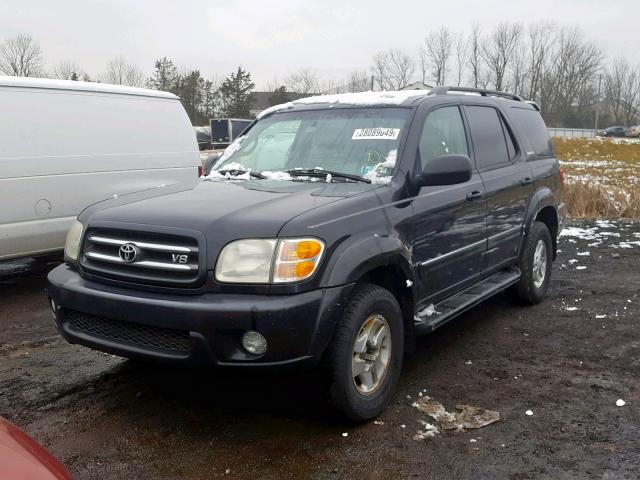 5TDBT48A42S095120 - 2002 TOYOTA SEQUOIA LI BLACK photo 2