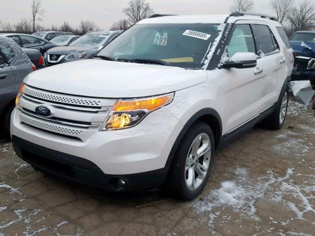 1FMHK8F83BGA68307 - 2011 FORD EXPLORER L WHITE photo 2