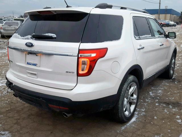 1FMHK8F83BGA68307 - 2011 FORD EXPLORER L WHITE photo 4