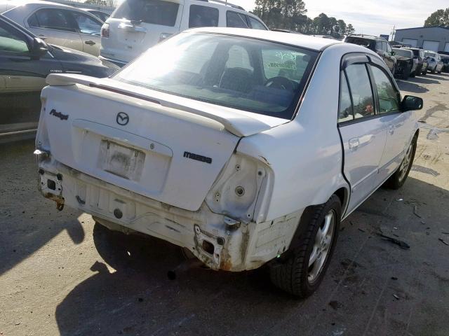 JM1BJ226021590801 - 2002 MAZDA PROTEGE DX WHITE photo 4