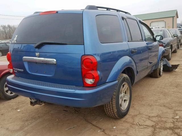 1D4HB48N86F180082 - 2006 DODGE DURANGO SL BLUE photo 4