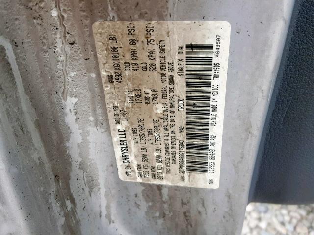 3D7MX38A08G175843 - 2008 DODGE RAM 3500 S SILVER photo 10