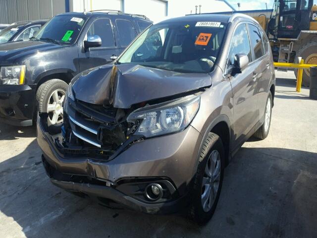 2HKRM3H73EH559910 - 2014 HONDA CR-V EXL BROWN photo 2