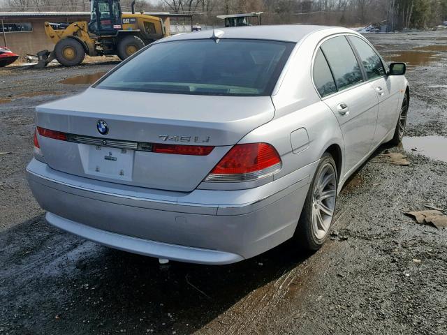 WBAGN63442DR04282 - 2002 BMW 745 LI GRAY photo 4