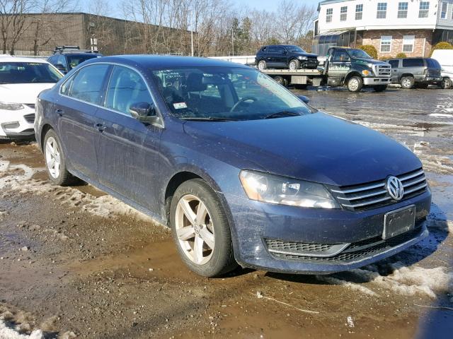 1VWBP7A37EC012462 - 2014 VOLKSWAGEN PASSAT SE BLUE photo 1