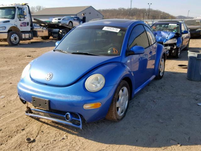 3VWCB21C81M444718 - 2001 VOLKSWAGEN NEW BEETLE BLUE photo 2