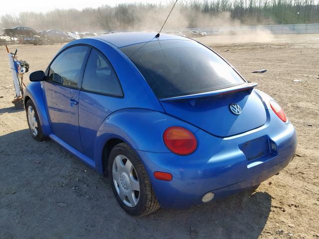 3VWCB21C81M444718 - 2001 VOLKSWAGEN NEW BEETLE BLUE photo 3