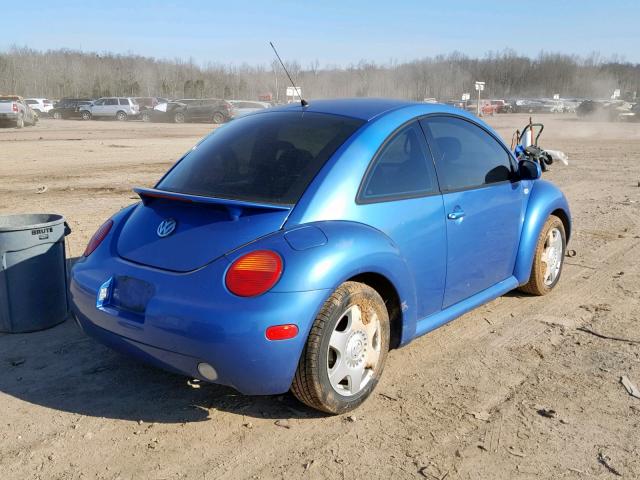 3VWCB21C81M444718 - 2001 VOLKSWAGEN NEW BEETLE BLUE photo 4