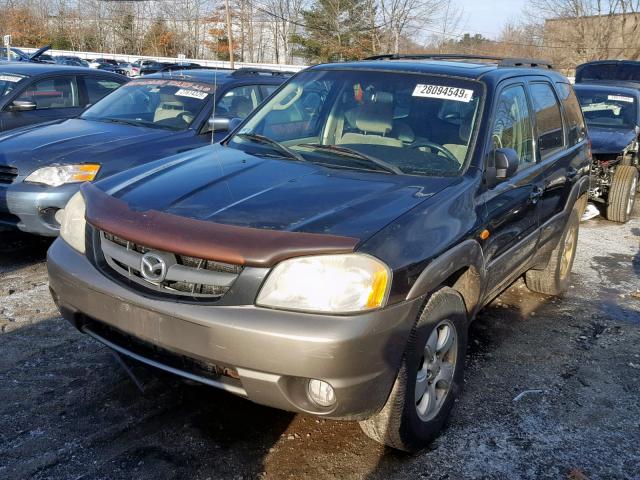 4F2YZ94134KM20328 - 2004 MAZDA TRIBUTE LX BLACK photo 2