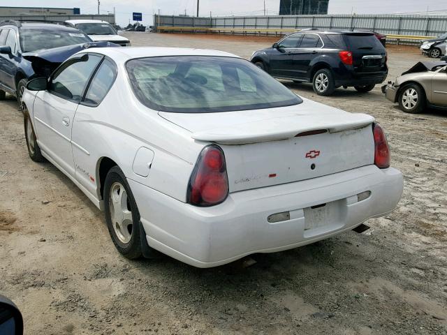 2G1WX12K1Y9252957 - 2000 CHEVROLET MONTE CARL WHITE photo 3