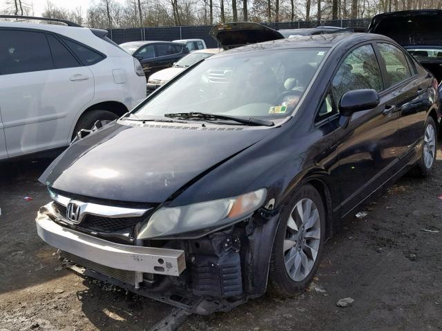 2HGFA1F97AH504286 - 2010 HONDA CIVIC EXL BLACK photo 2