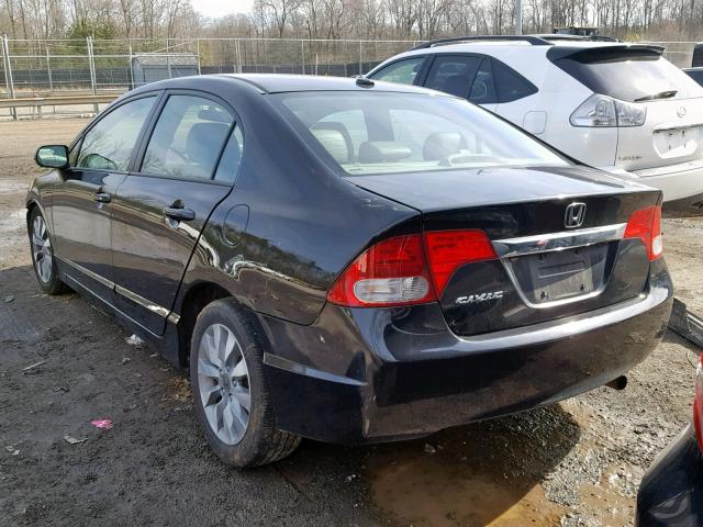 2HGFA1F97AH504286 - 2010 HONDA CIVIC EXL BLACK photo 3