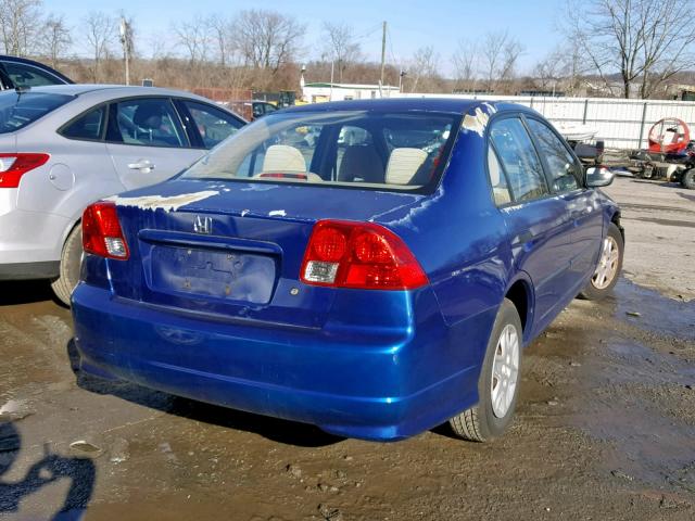 2HGES16394H617407 - 2004 HONDA CIVIC DX V BLUE photo 4