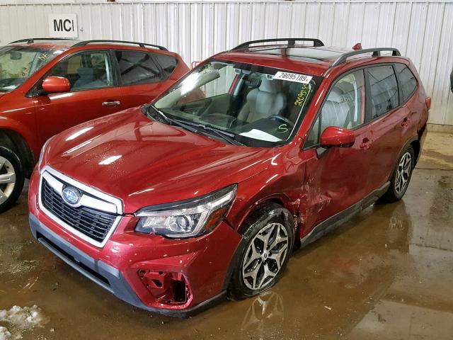 JF2SKAGC0KH434661 - 2019 SUBARU FORESTER P RED photo 2