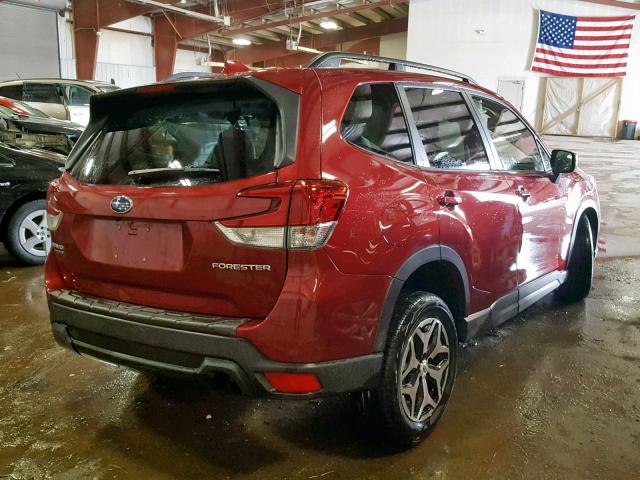 JF2SKAGC0KH434661 - 2019 SUBARU FORESTER P RED photo 4