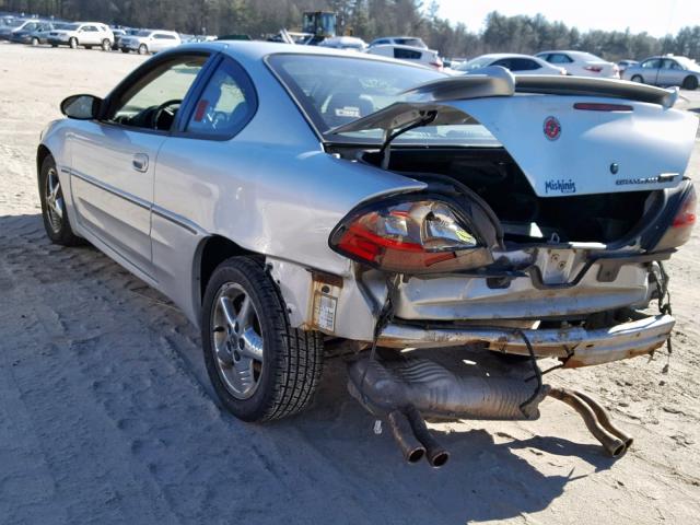 1G2NW12E92C229575 - 2002 PONTIAC GRAND AM G SILVER photo 3