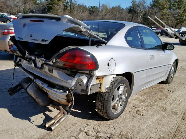 1G2NW12E92C229575 - 2002 PONTIAC GRAND AM G SILVER photo 4