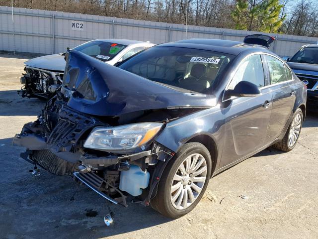 2G4GS5EV2D9136065 - 2013 BUICK REGAL PREM BLUE photo 2