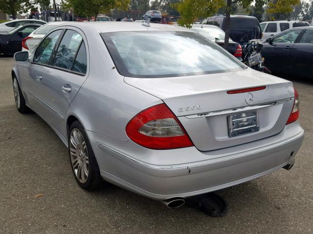 WDBUF72X47B015942 - 2007 MERCEDES-BENZ E 550 SILVER photo 3