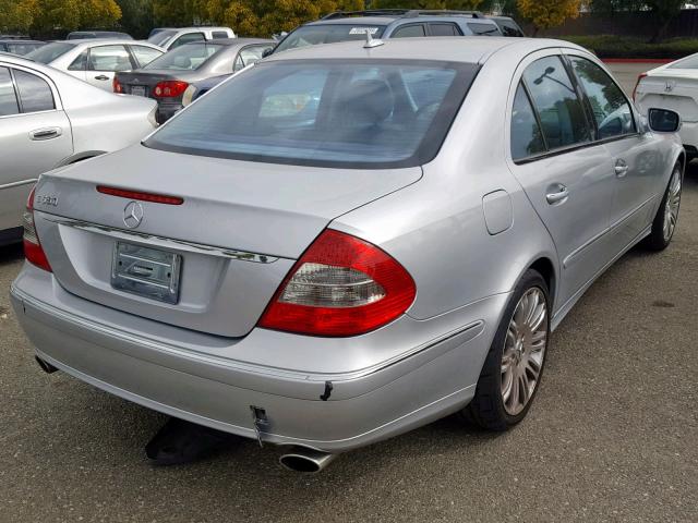 WDBUF72X47B015942 - 2007 MERCEDES-BENZ E 550 SILVER photo 4