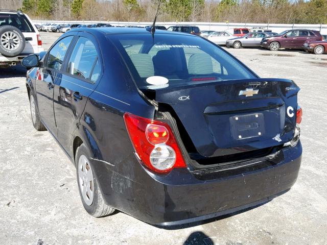 1G1JA5SH6D4116392 - 2013 CHEVROLET SONIC LS 黑色 照片 3