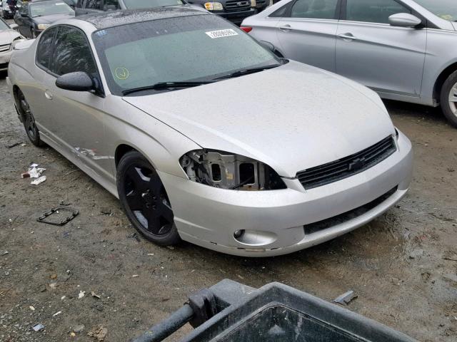 2G1WL16C869364067 - 2006 CHEVROLET MONTE CARL SILVER photo 1