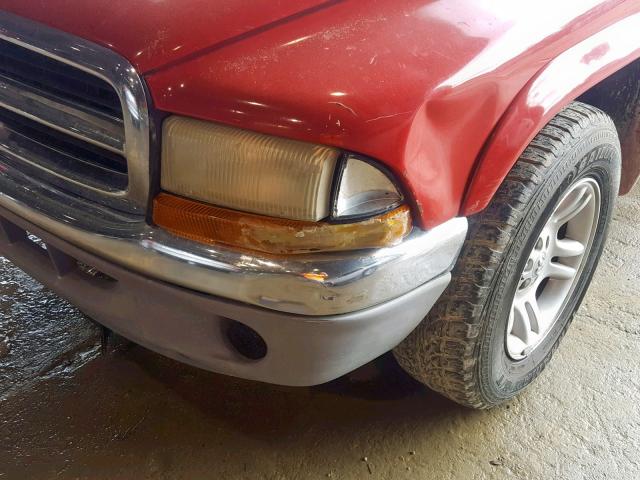 1D7HL48N73S148730 - 2003 DODGE DAKOTA QUA RED photo 9