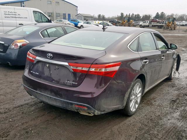 4T1BK1EB8DU047385 - 2013 TOYOTA AVALON BAS MAROON photo 4