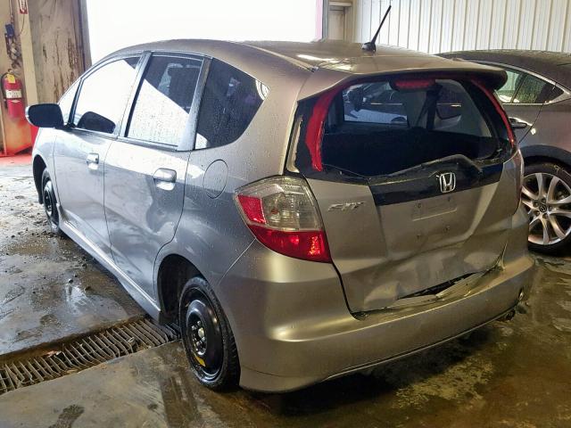 JHMGE88439S035315 - 2009 HONDA FIT SPORT GRAY photo 3