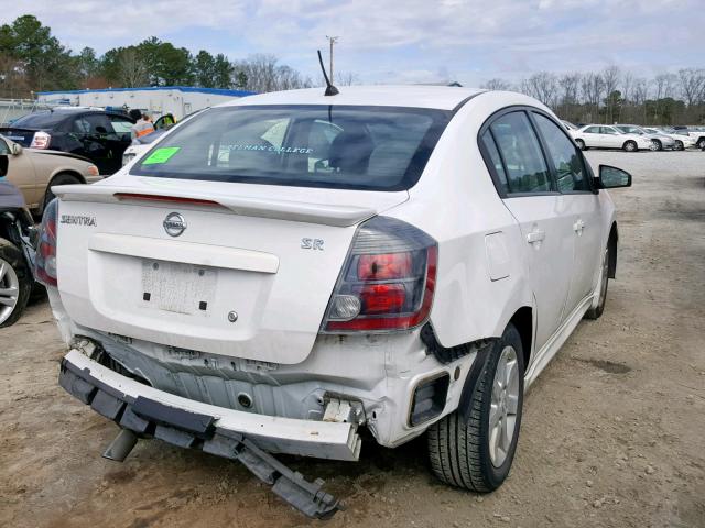 3N1AB6AP8CL679703 - 2012 NISSAN SENTRA 2.0 WHITE photo 4