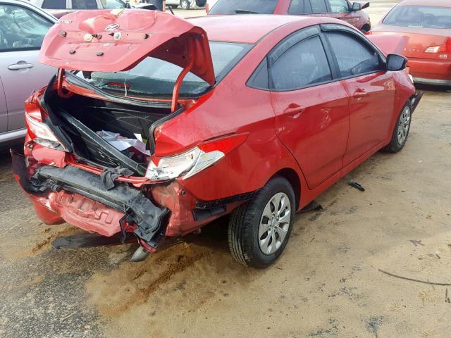 KMHCT4AE1GU976745 - 2016 HYUNDAI ACCENT SE BURGUNDY photo 4