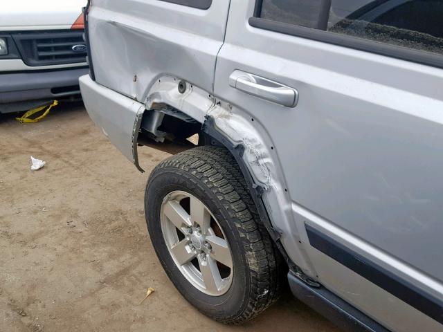 1J8HG48K57C606620 - 2007 JEEP COMMANDER SILVER photo 10