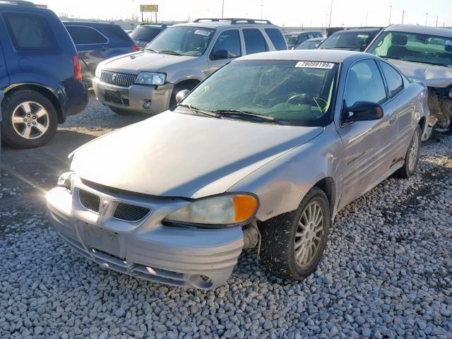 1G2NE12E4XM907749 - 1999 PONTIAC GRAND AM S SILVER photo 2