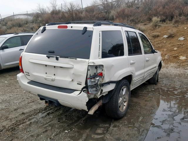 1J8GW58J64C274940 - 2004 JEEP GRAND CHER WHITE photo 4