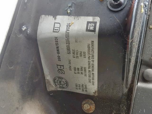 1G8AJ55F97Z180879 - 2007 SATURN ION LEVEL WHITE photo 10