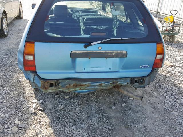 1FAPP15J1PW196979 - 1993 FORD ESCORT LX BLUE photo 9