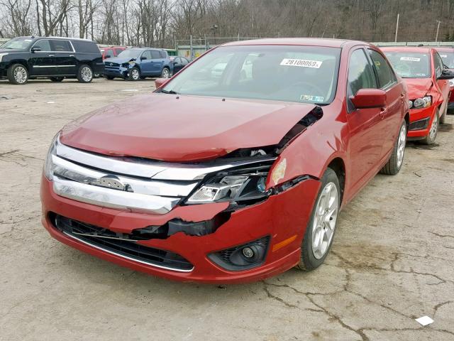 3FAHP0HA8AR159464 - 2010 FORD FUSION S RED photo 2