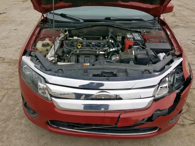 3FAHP0HA8AR159464 - 2010 FORD FUSION S RED photo 7