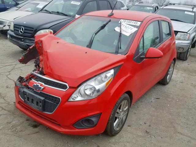 KL8CD6S97DC511296 - 2013 CHEVROLET SPARK 1LT RED photo 2